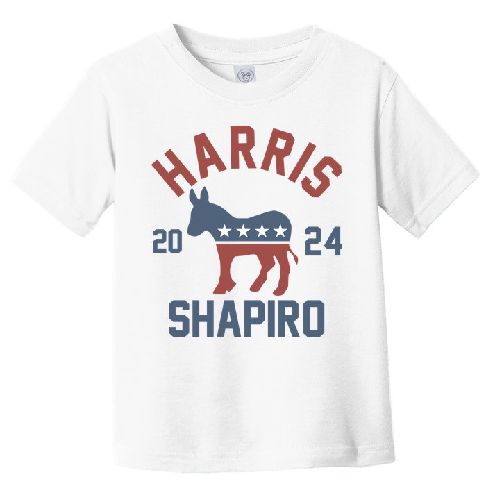 Harris Shapiro 2024 For President Kamala Harris Josh Shapiro Toddler T-Shirt