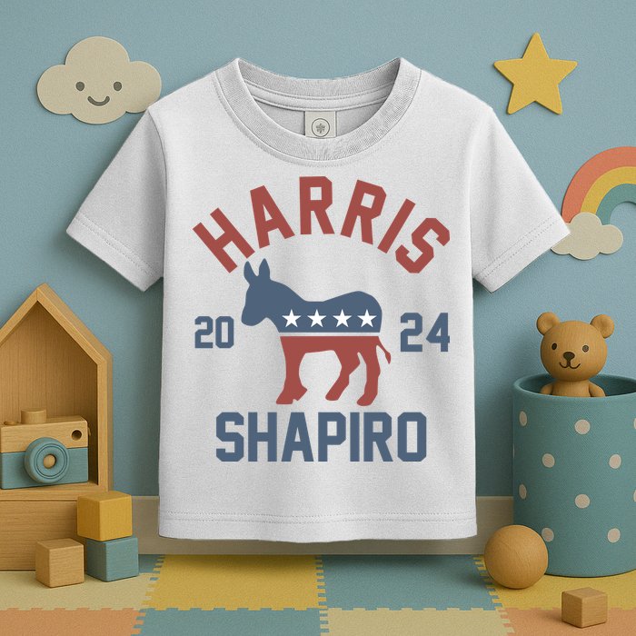 Harris Shapiro 2024 For President Kamala Harris Josh Shapiro Toddler T-Shirt