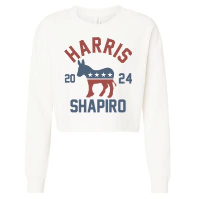 Harris Shapiro 2024 For President Kamala Harris Josh Shapiro Cropped Pullover Crew