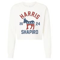 Harris Shapiro 2024 For President Kamala Harris Josh Shapiro Cropped Pullover Crew