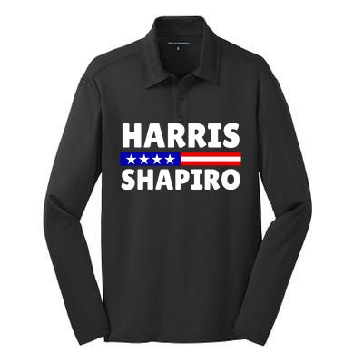 Harris Shapiro 2024 President Election Silk Touch Performance Long Sleeve Polo