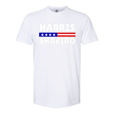 Harris Shapiro 2024 President Election Softstyle CVC T-Shirt