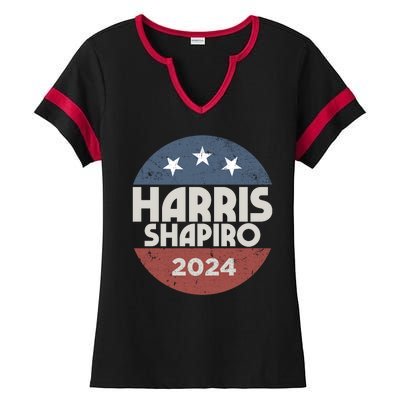 Harris Shapiro 2024 For President Kamala Harris Josh Shapiro Ladies Halftime Notch Neck Tee