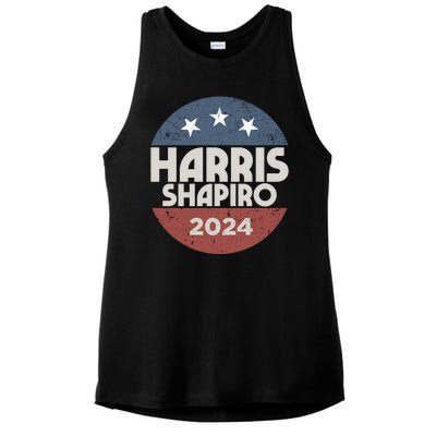 Harris Shapiro 2024 For President Kamala Harris Josh Shapiro Ladies PosiCharge Tri-Blend Wicking Tank