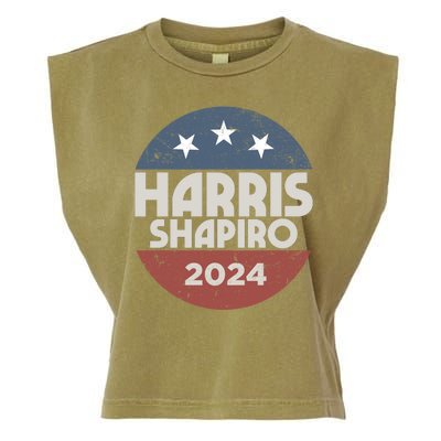 Harris Shapiro 2024 For President Kamala Harris Josh Shapiro Garment-Dyed Women's Muscle Tee