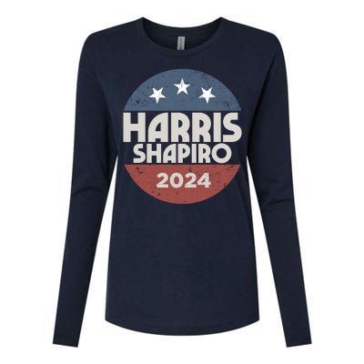 Harris Shapiro 2024 For President Kamala Harris Josh Shapiro Womens Cotton Relaxed Long Sleeve T-Shirt