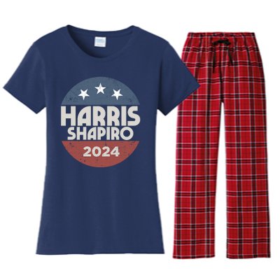 Harris Shapiro 2024 For President Kamala Harris Josh Shapiro Women's Flannel Pajama Set