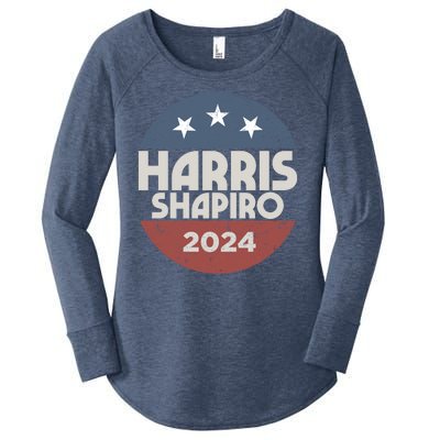 Harris Shapiro 2024 For President Kamala Harris Josh Shapiro Women's Perfect Tri Tunic Long Sleeve Shirt