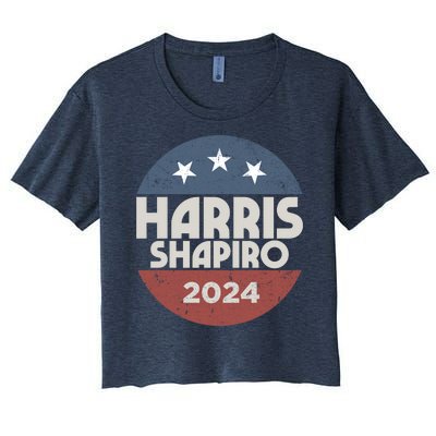 Harris Shapiro 2024 For President Kamala Harris Josh Shapiro Women's Crop Top Tee