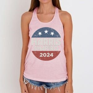 Harris Shapiro 2024 For President Kamala Harris Josh Shapiro Women's Knotted Racerback Tank