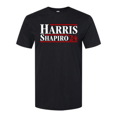 Harris Shapiro 2024 For President Kamala Harris Josh Shapiro Softstyle CVC T-Shirt