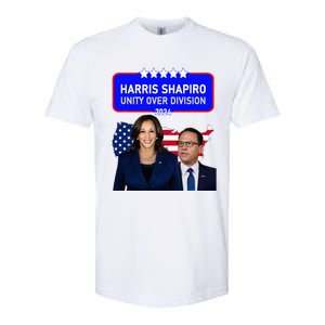 Harris Shapiro 2024! Unity Over Division! Kamala Harris 2024 Softstyle CVC T-Shirt