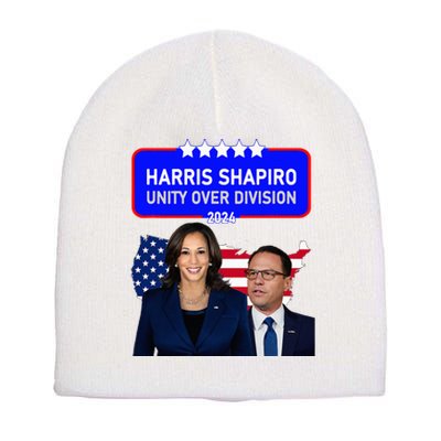 Harris Shapiro 2024! Unity Over Division! Kamala Harris 2024 Short Acrylic Beanie