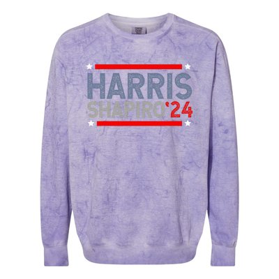 Harris Shapiro 2024 President Election Colorblast Crewneck Sweatshirt