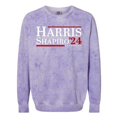 Harris Shapiro 2024 For President Kamala Harris Josh Shapiro Colorblast Crewneck Sweatshirt