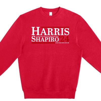 Harris Shapiro 2024 For President Kamala Harris Josh Shapiro Premium Crewneck Sweatshirt