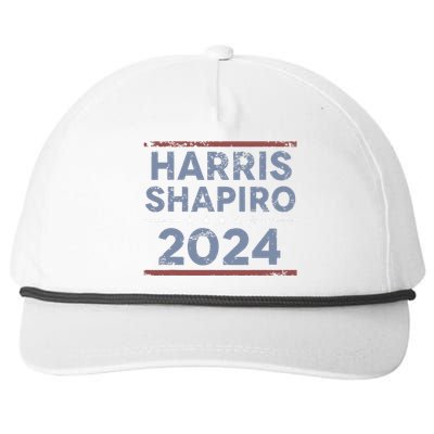 Harris Shapiro 2024 Kamala Harris Josh Shapiro Snapback Five-Panel Rope Hat