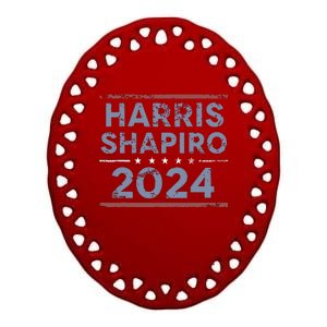 Harris Shapiro 2024 Kamala Harris Josh Shapiro Ceramic Oval Ornament