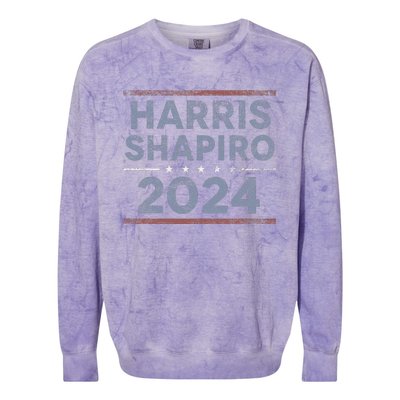 Harris Shapiro 2024 Kamala Harris Josh Shapiro Colorblast Crewneck Sweatshirt