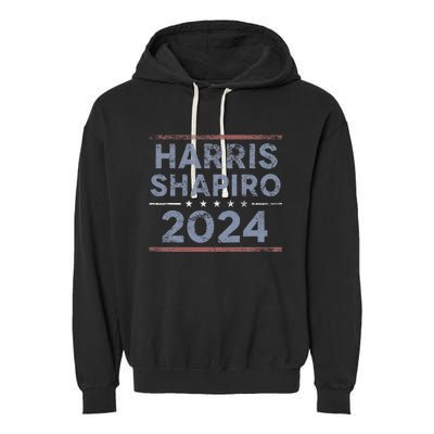 Harris Shapiro 2024 Kamala Harris Josh Shapiro Garment-Dyed Fleece Hoodie