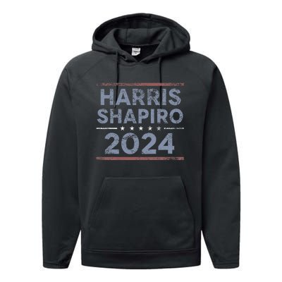 Harris Shapiro 2024 Kamala Harris Josh Shapiro Performance Fleece Hoodie