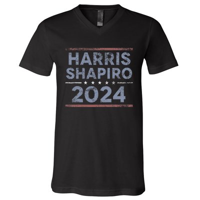 Harris Shapiro 2024 Kamala Harris Josh Shapiro V-Neck T-Shirt