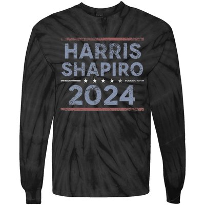 Harris Shapiro 2024 Kamala Harris Josh Shapiro Tie-Dye Long Sleeve Shirt