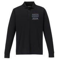 Harris Shapiro 2024 Kamala Harris Josh Shapiro Performance Long Sleeve Polo