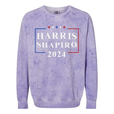 Harris Shapiro 2024 President Election Vp Josh Shapiro Colorblast Crewneck Sweatshirt