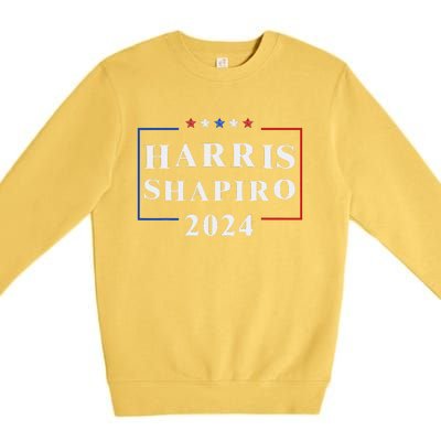 Harris Shapiro 2024 President Election Vp Josh Shapiro Premium Crewneck Sweatshirt