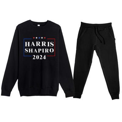 Harris Shapiro 2024 President Election Vp Josh Shapiro Premium Crewneck Sweatsuit Set