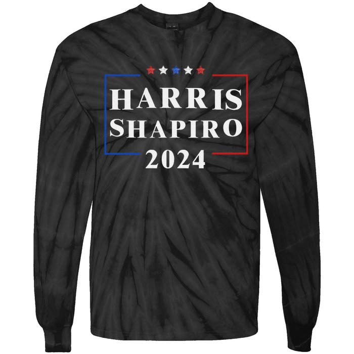 Harris Shapiro 2024 President Election Vp Josh Shapiro Tie-Dye Long Sleeve Shirt