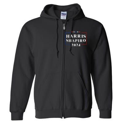 Harris Shapiro 2024 President Election Vp Josh Shapiro Full Zip Hoodie