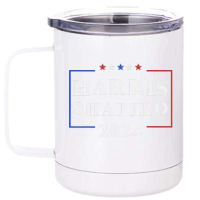 Harris Shapiro 2024 President Election Vp Josh Shapiro 12 oz Stainless Steel Tumbler Cup