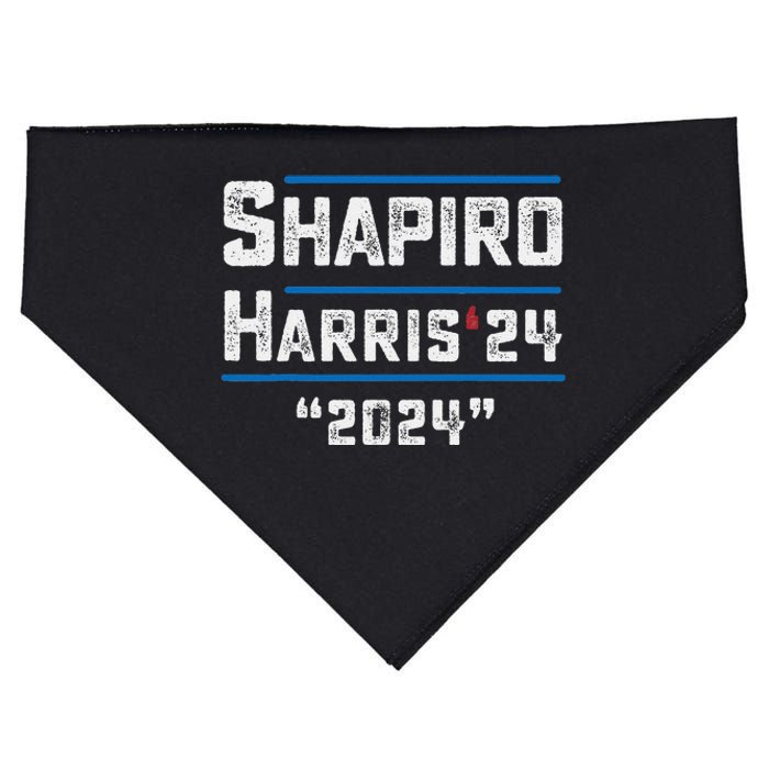 Harris Shapiro 2024 President Election Vp Josh Shapiro USA-Made Doggie Bandana