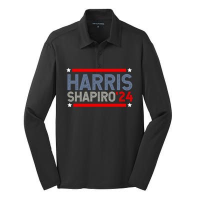 Harris Shapiro 2024 President Election Silk Touch Performance Long Sleeve Polo