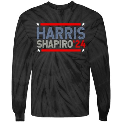 Harris Shapiro 2024 President Election Tie-Dye Long Sleeve Shirt