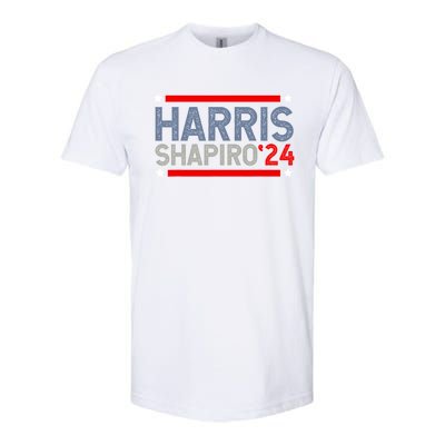 Harris Shapiro 2024 President Election Softstyle CVC T-Shirt