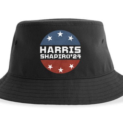 Harris Shapiro 2024 Vintage President Campaign Kamala Harris Sustainable Bucket Hat