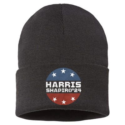 Harris Shapiro 2024 Vintage President Campaign Kamala Harris Sustainable Knit Beanie