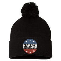 Harris Shapiro 2024 Vintage President Campaign Kamala Harris Pom Pom 12in Knit Beanie