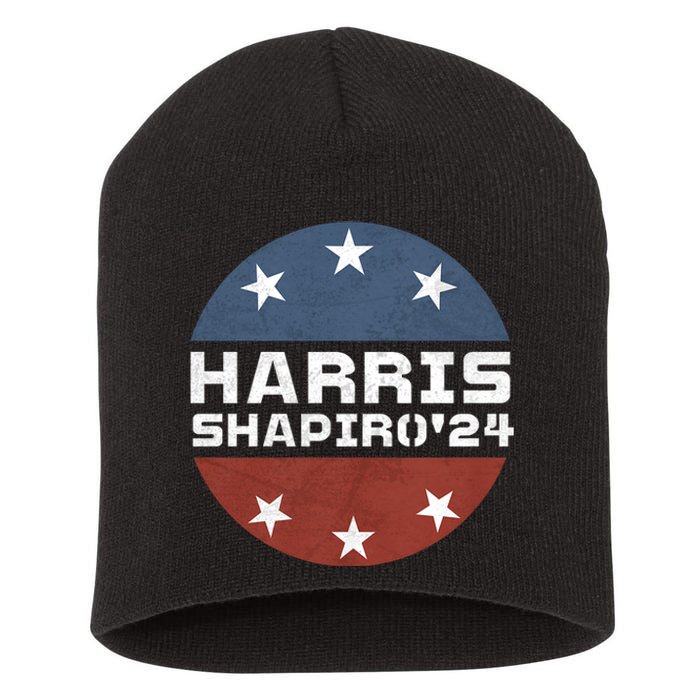 Harris Shapiro 2024 Vintage President Campaign Kamala Harris Short Acrylic Beanie