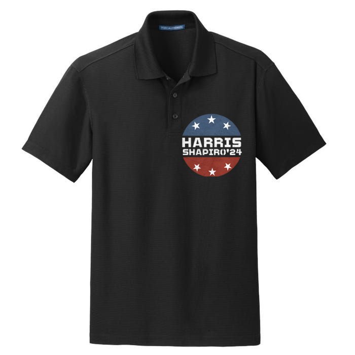 Harris Shapiro 2024 Vintage President Campaign Kamala Harris Dry Zone Grid Polo