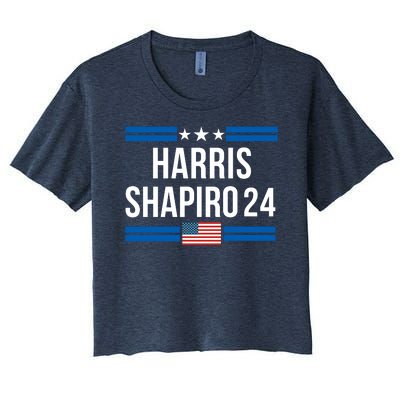 Harris Shapiro 2024 Kamala Harris 2024 President Harris 2024 Elect Kamala 2024 Women's Crop Top Tee