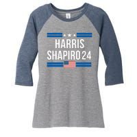 Harris Shapiro 2024 Kamala Harris 2024 President Harris 2024 Elect Kamala 2024 Women's Tri-Blend 3/4-Sleeve Raglan Shirt