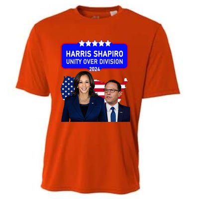 Harris Shapiro 2024! Unity Over Division! Kamala Harris 2024 Cooling Performance Crew T-Shirt