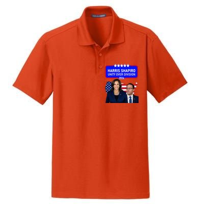 Harris Shapiro 2024! Unity Over Division! Kamala Harris 2024 Dry Zone Grid Polo