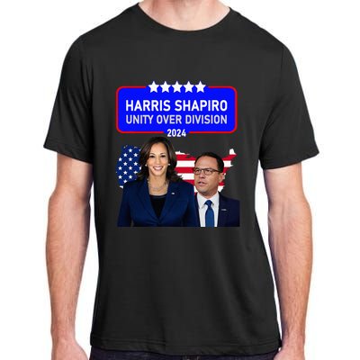 Harris Shapiro 2024! Unity Over Division! Kamala Harris 2024 Adult ChromaSoft Performance T-Shirt