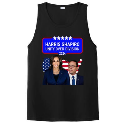 Harris Shapiro 2024! Unity Over Division! Kamala Harris 2024 PosiCharge Competitor Tank