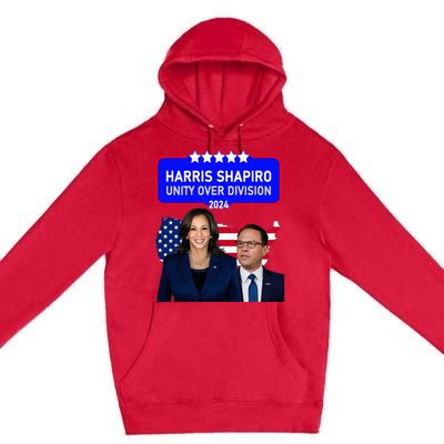 Harris Shapiro 2024! Unity Over Division! Kamala Harris 2024 Premium Pullover Hoodie